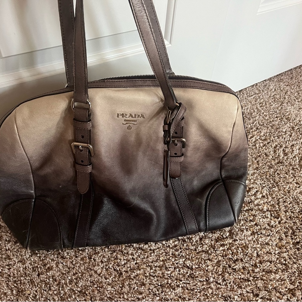 Prada calfskin leather bag ombré